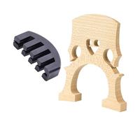 Chosertory Cello Bridge Set Essential Cello Accessories Ergonomic Bridge And Rubber Mute Direct Replacement And Practicality Stable Over Time Suitable for, 10.17x8.31cmx1.23cm