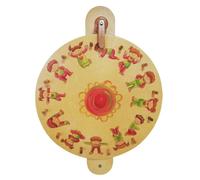 Chosertory Children Activity Wooden Physical Activity Board with Cartoon Pose Display and Knob for Movement Imitation in Nursery School Playroom
