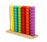 Chosertory Children Arithmetic Frame Educational Toy Stackable Wooden Beads Visual Sorting Board Counting Game Early Learning Suitable for School Classroom Home Study, M, 44