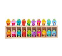 Chosertory Children Color Matching Puzzle With Organizer Sorting Board Learning Toy Educational Material For Pattern And Shape Recognition Suitable for preschool, Radish Expression