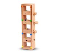 Chosertory Children Learning Puzzle Wooden Activity Toy Bead Maze Pylon Interactive Game With Smooth Turning Knobs For Grasp Strength And Focus Suitable for preschool home classroom 10.5x6.5x30cm