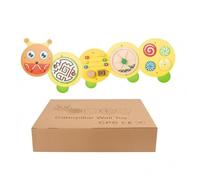 Chosertory Children Wall Board Wooden Activity Board Educational Busy Board Learning Panel With Touch Elements Design Suitable for preschool classrooms daycare, B-style Caterpillar Wall Game