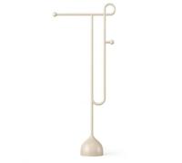 Chosertory Clothing Rack Modern Coat Stand Clothes Organizer Garment Holder With Loop And Side Hanging Arm for foyer bedroom office, Cream White, Conical Trumpet Coat Rack