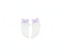 Chosertory Doll Socks Bjd Ob11 Leg Warmers Accessory Cloth Material Flexible Smooth Dressing Designed For 1/12 Scale Bodies Suitable For Role Play Shelf Display Gifting, Purple Bow