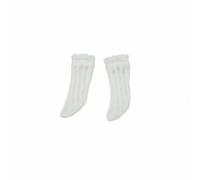 Chosertory Doll Socks Bjd Ob11 Leg Warmers Accessory Cloth Material Flexible Smooth Dressing Designed For 1/12 Scale Bodies Suitable For Role Play Shelf Display Gifting, White Fishnet