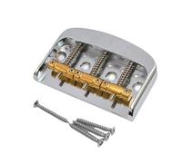 Chosertory Electric Guitar Bridge Set Fixed Bridge Guitar Accessories Replacement Part Zinc Alloy Copper Resistor Suitable for, silver