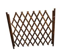 Chosertory Expandable Accordion Dog Gate Wooden Folding Pet Fence Retractable Protector Adjustable Rail Suitable for Doorway Stairs Home Use, M