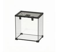 Chosertory Glass Reptile Enclosure with Mesh Top Sturdy Reptile Glass Tank with Top Screen Ventilation Easy to Clean for Amphibian Keepers, 30x20x30cm