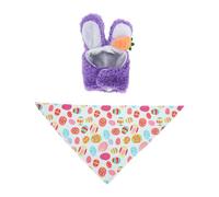 Chosertory Goose Costume for Spring Decoration, Creative And Ear Hat And Scarf for A 58 Cm Tall Statue for The Terrace, PUrple