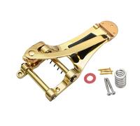 Chosertory Guitar Vibrato Tailpiece, Electric Guitar Bridge, Trebrato Vibrato System, Mini Accessory, Replacement Hand Crank, Zinc Alloy for Guitar Repair, Works, Gold