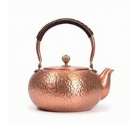 Chosertory Industrial Kettle Copper Tea Kettle Hammered Copper Water Boiler Stovetop Kettle Pour Over Kettle with Long Spout and Wrapped Handle Suitable for, 1800ml, Style to 10