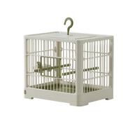 Chosertory Lightweight Bird Cage with Perch | Spacious, Square Bird Cage, Foldable, for Tabletop, Olive Green