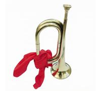 Chosertory Marching Bugle Playable Bugle Clear Sound Brass Instrument for Student Artists, March Groups, Musical Rehearsal Processions, Style B