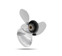 Chosertory Marine Engine Propeller Stainless Steel Outboard Motor Propeller Splined Hub Hydrodynamic Fins Boat Propulsion Component Replacement Suitable For Vessel Repair And Upgrade, 17 Inch