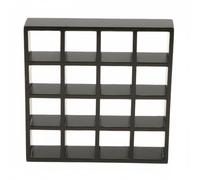 Chosertory Miniature Dollhouse Shelf Bookcase Cabinet Rack Display With Finished Model Form And Clean Contemporary Look Suitable for studio scenes miniature cafes retail displays, Black