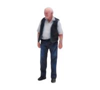 Chosertory Miniature Figure Tiny People Model Figurine Diorama Figure Resin Railroad Figure Realistic Old Man Character suitable for model car scenes street