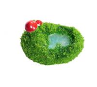 Chosertory Miniature Landscape Display Collection with Resin Pond Grass Rock and Mushroom Accents for Living Room Office Study, Mushroom Pool
