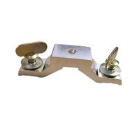 Chosertory Moving Head Light Bridge Connector Stage Hook Clamp Bracket Metal Easy Installation Locking System Suitable for Spec, Silver Aluminum, Hole Spacing 10.5cm