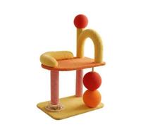 Chosertory Multifunctional Cat Activity Center With | Soft fleece textile, cat activity center with Balls, Multi-Level, pet accessory, for Apartments, Cats, Style A