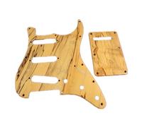 Chosertory Musical Equipment Electric Guitar Pickguard Set Maple Wood Plate Rear Cover Grain Look Reliable Scratch Guard Suitable for Home Use Stage Performance, Spalted Maple