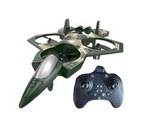 Chosertory Remote Control Airplane RC Model Fighter Jet with Powerful Motor, LED Lights, Circular Function, Lightweight Material, Suitable for Children An, Dark Green