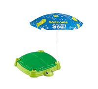 Chosertory Sandbox Children's Table Sand Water Umbrella Lid Sturdy Material Suitable for Family Activities Beach Game Indoor Outdoor, Turtle