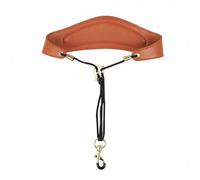 Chosertory Saxophone Neck Strap Adjustable Strap Padded Lanyard Leather Harness With Rotating Hook For Ease Of Movement And Control Suitable for students band, Orange