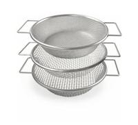 Chosertory Soil Sifting Sieve Garden Sieve Compost Sifter Soil Screen Mesh Tray Metal Construction with Handles Ergonomic Straight Side Grips Suitable for