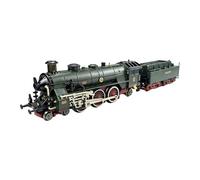 Chosertory Steam Locomotive Electric Model Train Miniature Alloy with Smoke Effects And Interactive Sounds Suitable for Children Boys Girls Collection, Green