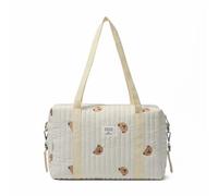 Chosertory Tote Diaper Bag Organizer Bag Nursery Tote Carrier With Quilted Build Nylon Polyester Shoulder Straps suitable for errands short trips daily travel, Bear Head Pattern