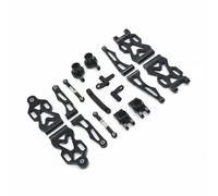 Chosertory Vehicle Upgrade Component RC Car Upgrade Kit Aluminum Alloy Arm Set Complete Metal Linkages Steering Cups Build Durability Handling Precision Suitable, Black