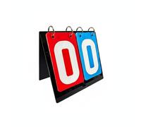 Chosertory Waterproof Scoreboard Manual Flip Score Keeper Tabletop Folding Scoreboard Portable Scoreboard With Bright Number Cards and Steel Rings for Basketball, 2-Digit, Red Blue Acrylic