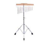 Chosertory Wind Chime Percussion Instrument Bar Chimes Portable Music Adjustable Stand Iron Wood Versatile Use Melodious Sound Suitable for Decoration S, silver, 25 note
