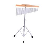 Chosertory Wind Chime Percussion Instrument Bar Chimes Portable Music Adjustable Stand Iron Wood Versatile Use Melodious Sound Suitable for Decoration S, silver, 36 note