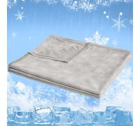 CHOSHOME Cooling Blanket for Summer, 130x150CM Cooling Blanket for Bed with Arc-chill Q-MAX=0.45, Cooling Fiber Summer Blanket with Double-sided Design, Grey Snowflake