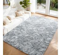 CHOSHOME Fluffy Shaggy Living Room Rugs Large- Non Slip Soft Plush Modern Floor Carpet - Non Shedding Thick Pile Area Rug for Bedroom, Nursery, Lounge, Dining Room - Tie-dye Light Grey, 200x290cm
