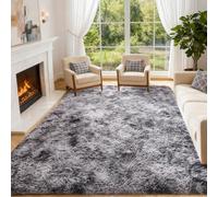 CHOSHOME Fluffy Shaggy Rugs Living Room -Extra Large Non Slip Soft Plush Modern Floor Carpet - Non Shedding Thick Area Rug for Bedroom, Nursery, Lounge, Dining Room - Tie-dye Dark Grey, 200x290cm