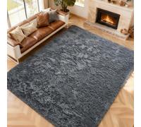 CHOSHOME Grey Large Rugs for Living Room 200x290cm - Soft Fluffy Shaggy Rug for Bedroom - Modern Indoor Non-slip Plush Non Shedding Carpets for Playroom, Study Office, Nursery, Lounge