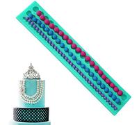 Chostky DIY Silicone String of Pearl Fondant Cake Sugar Cookies Paste Bead Dessert Lace Sneak Chocolate Mold Clay Silica Gel Mould Decorating Baking Tools