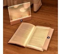 Choudao Tech LED Book Light and Night Light 2 in 1, 3 Color Temperatures & Stepless Dimming, USB Rechargeable Reading Light with Timer for Night Reading (White)