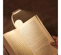 Choudao Tech Portable LED Reading Lights, Eye Caring 3 Color Temperatures and Dimming Brightness Book Lights, Lightweight USB Rechargeable Clip-On Lamp for Book Lovers Night Reading (White)