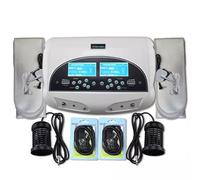 CHOUDHARY ACUPRESSURE Dual Channel Detox Foot SPA Machine Professional Spa Ionic + 2 Round Arrays+ 2 Belts Full Body Toxin Remove Machine for Home, Spa, Clenic, and Hospital Use