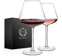 Chouggo Super Large 28Oz Wine Glasses Set of 2, Hand Blown Crystal Red Wine or White Wine Burgundy Glass, Hand Crafted by Artisans - Gifts for Women, Men, Wedding, Anniversary, Christmas, Birthday