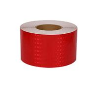 CHOUXUANGA Reflective Tape, 4 Inch X 168Feet Reflective Outdoor Safety Tape, Adhesive Conspicuity, High Viscosity, Waterproof, Fade Resistant,Durable(Red)