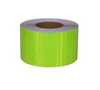 CHOUXUANGA Reflective Tape, 4 Inch X 168Feet Reflective Outdoor Safety Tape, Adhesive Conspicuity, High Viscosity, Waterproof, Fade Resistant,Durable(Fluorescent green)
