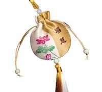 CHOUXUANGA Silk Gift Bags, Chinese Embroidered Drawstring Sachet Bag for Jewelry Storage 2 Pcs Multicolor(H1)