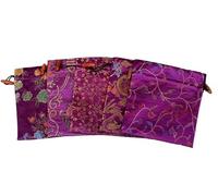 CHOUXUANGA Silk Gift Bags, Silk Brocade Drawstring Jewelry Pouches Multicolor Multiple Sizes Pack of 10,6.3 x 7.5 inch About