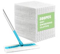 Chovbe 300 Pcs Dry Sweeping Cloths Pads, Compatible with Flash Speed Mop Refill Wipes Disposable Duster Refills Floor Wipes Duster Refills for Floor Wood Tile Mopping and Cleaning