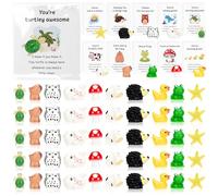 Chovbe 50 Set Mixed Animal Thank You Staff Gifts - Employee Appreciation Bulk for Coworkers, Teachers & Colleagues - Inspirational Resin Ducks, Owls, Turtles, Whales, Stars & More