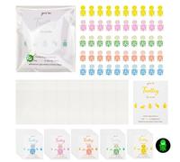 Chovbe 50 Sets You're Turtley Awesome Inspirational Turtle Gift Set - Glow in the Dark Mini Turtles, Greeting Cards, OPP Bags - Good Luck Appreciation Gifts for Teachers, Students, Employees